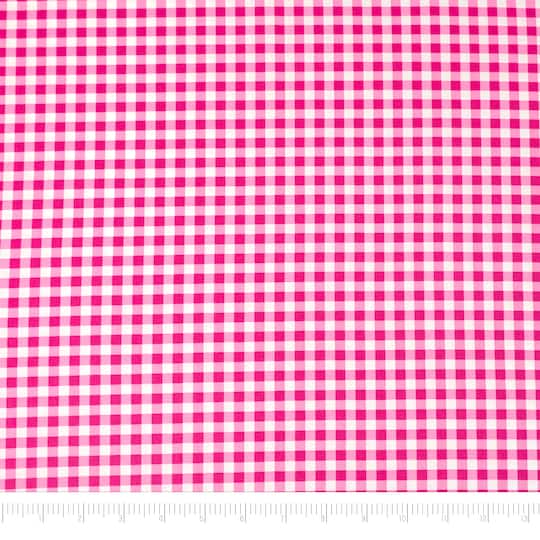 SINGER Red Gingham Check Cotton Fabric